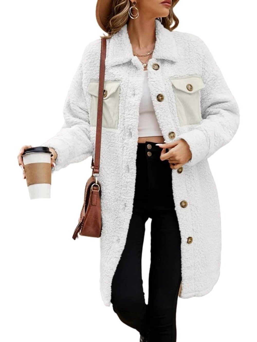 Cozy Fuzzy Fleece Teddy Coat for Women | Soft Faux Fur Jacket | Winter Outerwear